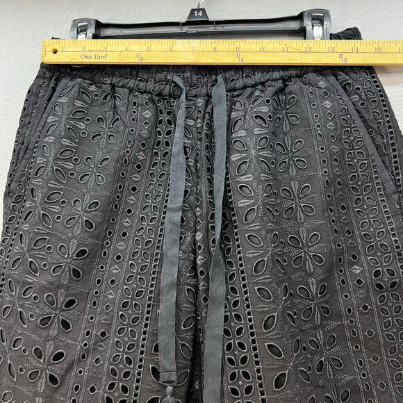 J. Crew Pants Women's 4 Black Pull-On Easy Pant in Eyelet Cocktail Business NWT - Picture 10 of 14